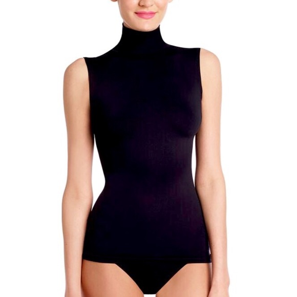 Commando Tops - Commando Black Sleeveless Mock T-Neck Size M/L